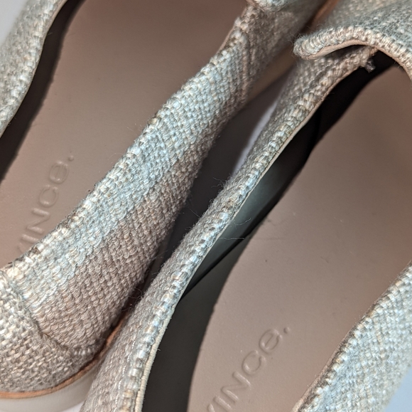 VINCE Natural Linen Zeta Tweed Platform Loafer - Picture 8 of 9